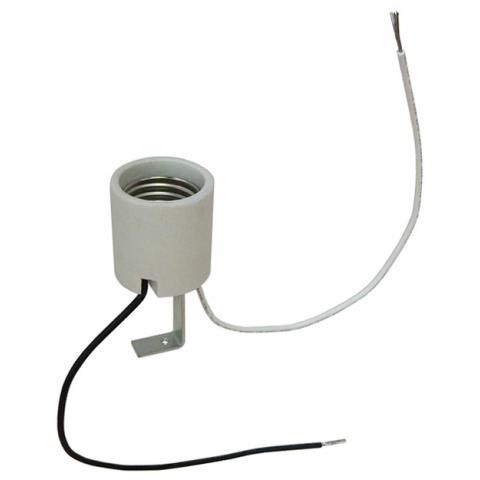 10) MEDIUM SCREWBASE LAMP SOCKET, CERAMIC